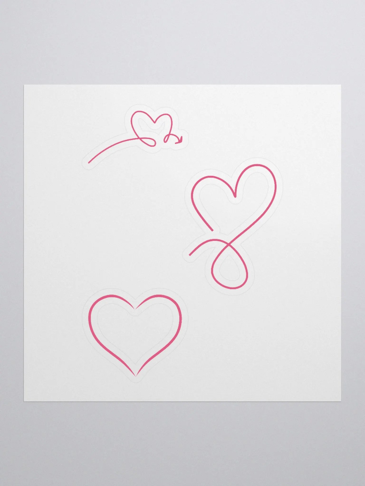 Hollow hearts sticker product image (4)