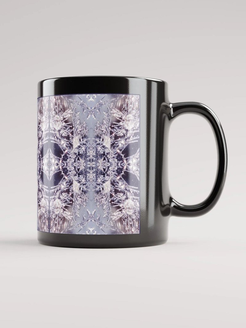 Nature Mandala Mug, Frost Mandala, Frosty Windows, Nature Art Cup, Psychedelic Kaleidoscope Artwork, 11 oz