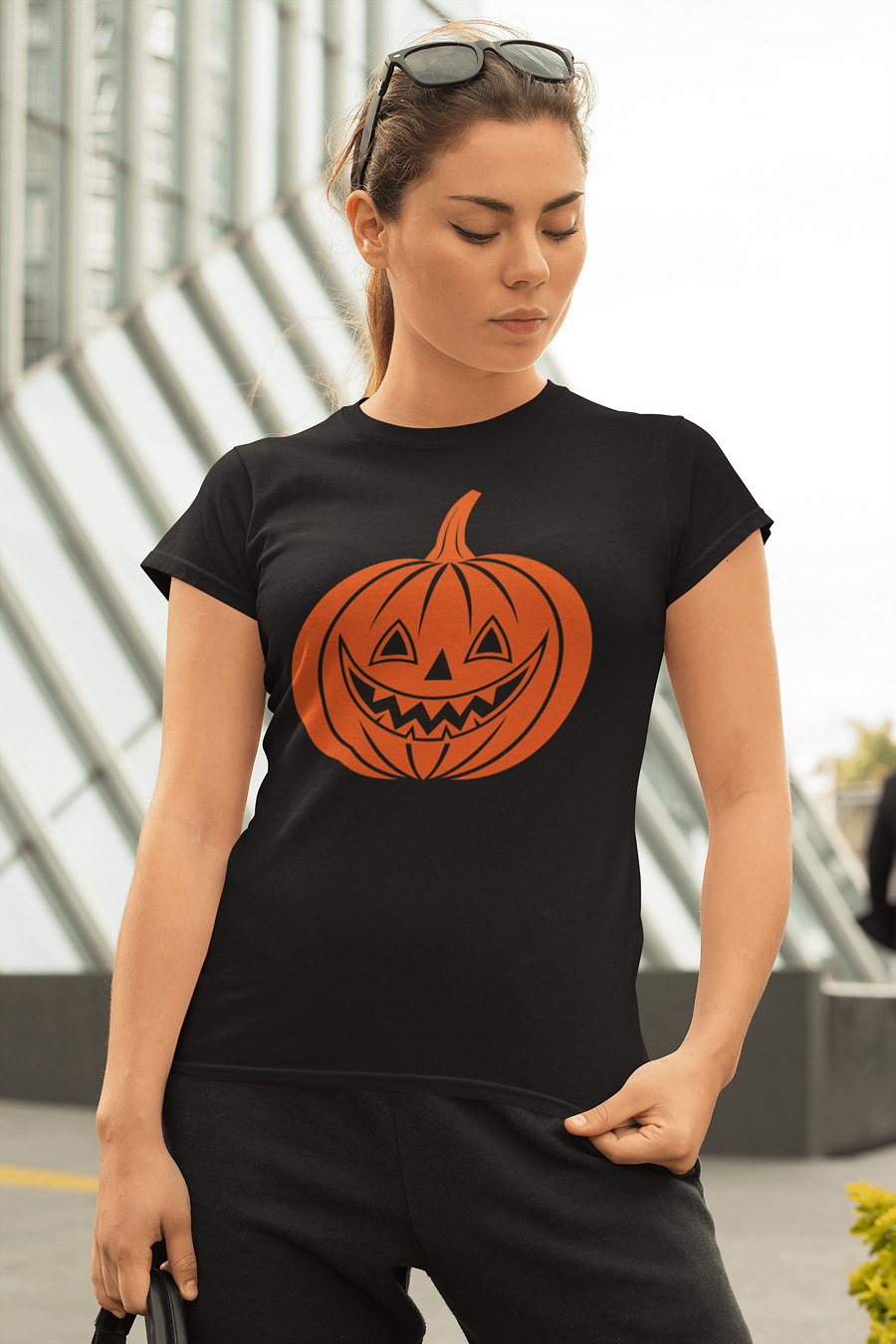 Grinning Pumpkin Halloween T-Shirt product image (1)