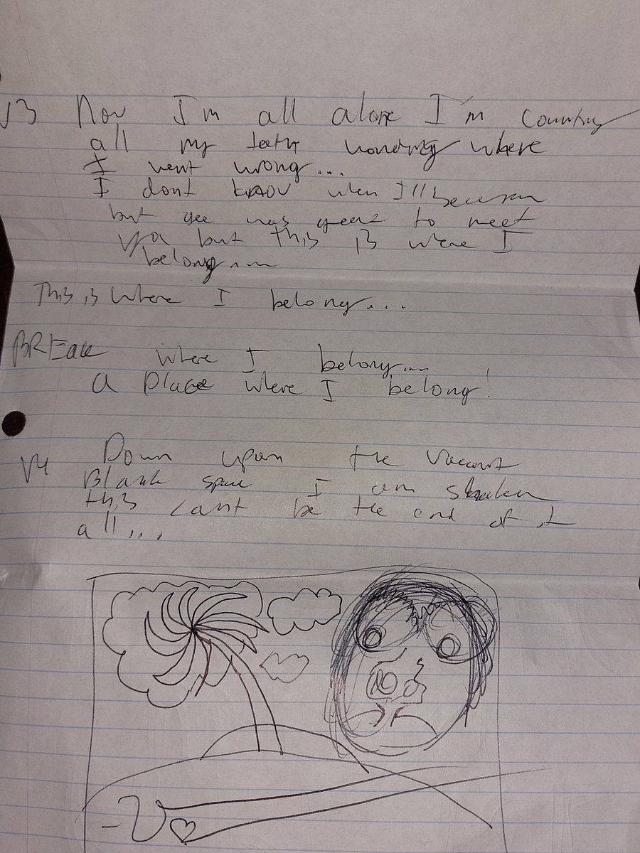 "A PLACE WHERE I BELONG" Official lyric sheet! product image (3)