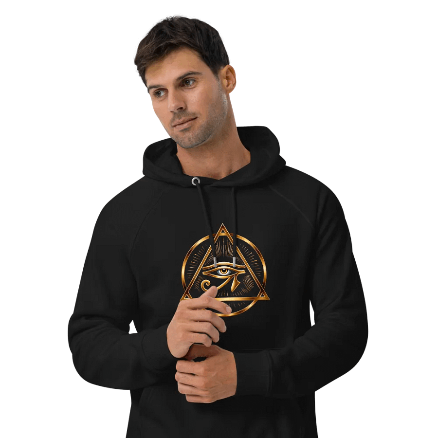 [Eye of Horus] - Unisex Eco Raglan Hoodie product image (11)