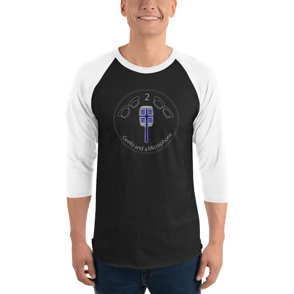 Geeky Conversations Baseball Tee - Save it for the Podcast Edition product image (2)