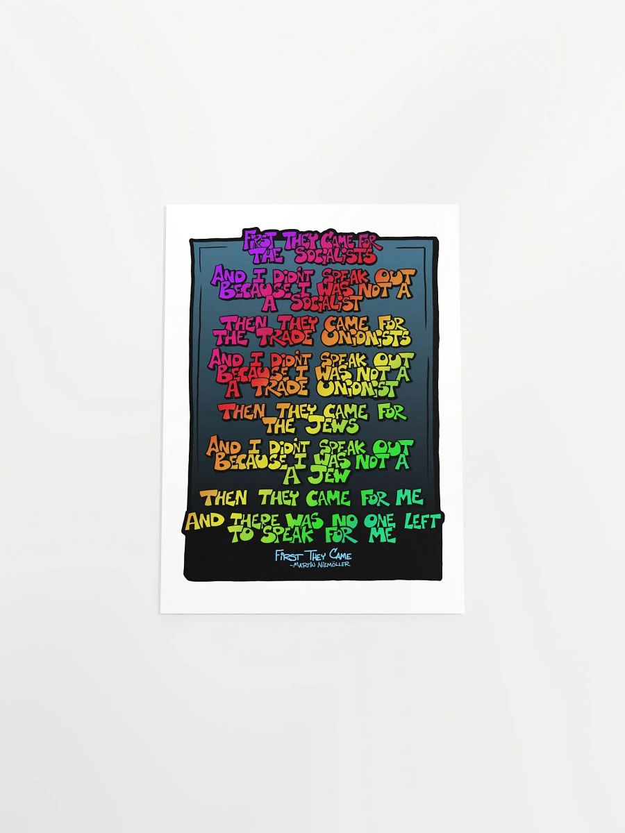 "First they came" Poster product image (4)
