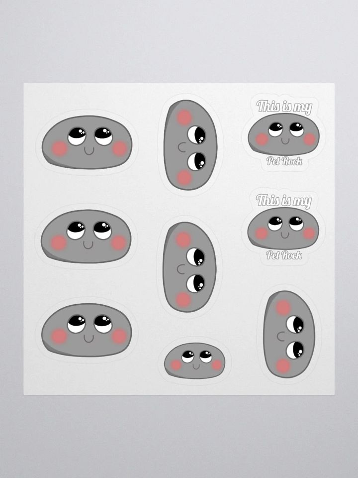Pet Rock Sticker sheet x9 product image (1)