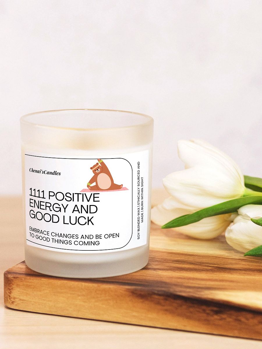 1111 Positive energy and good luck Frosted Candle product image (3)