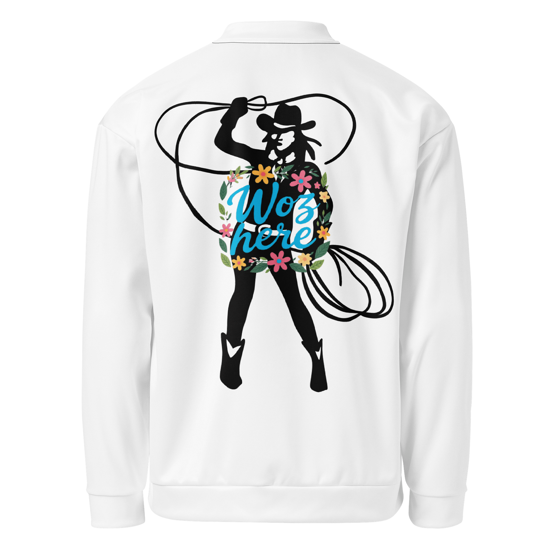 Vibrant Flora Woz Here All-Over Bomber Jacket product image (1)