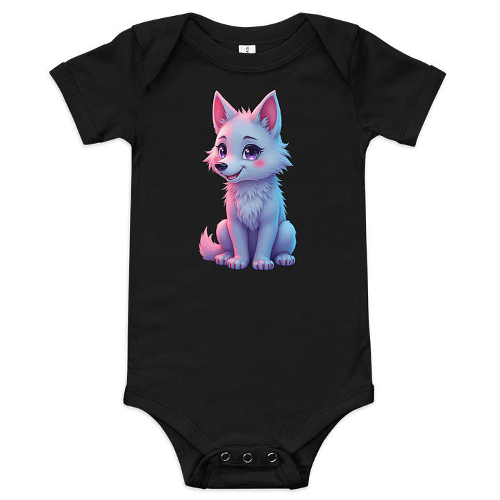 Dreamy Wolf Pup Baby Bodysuit product image (1)