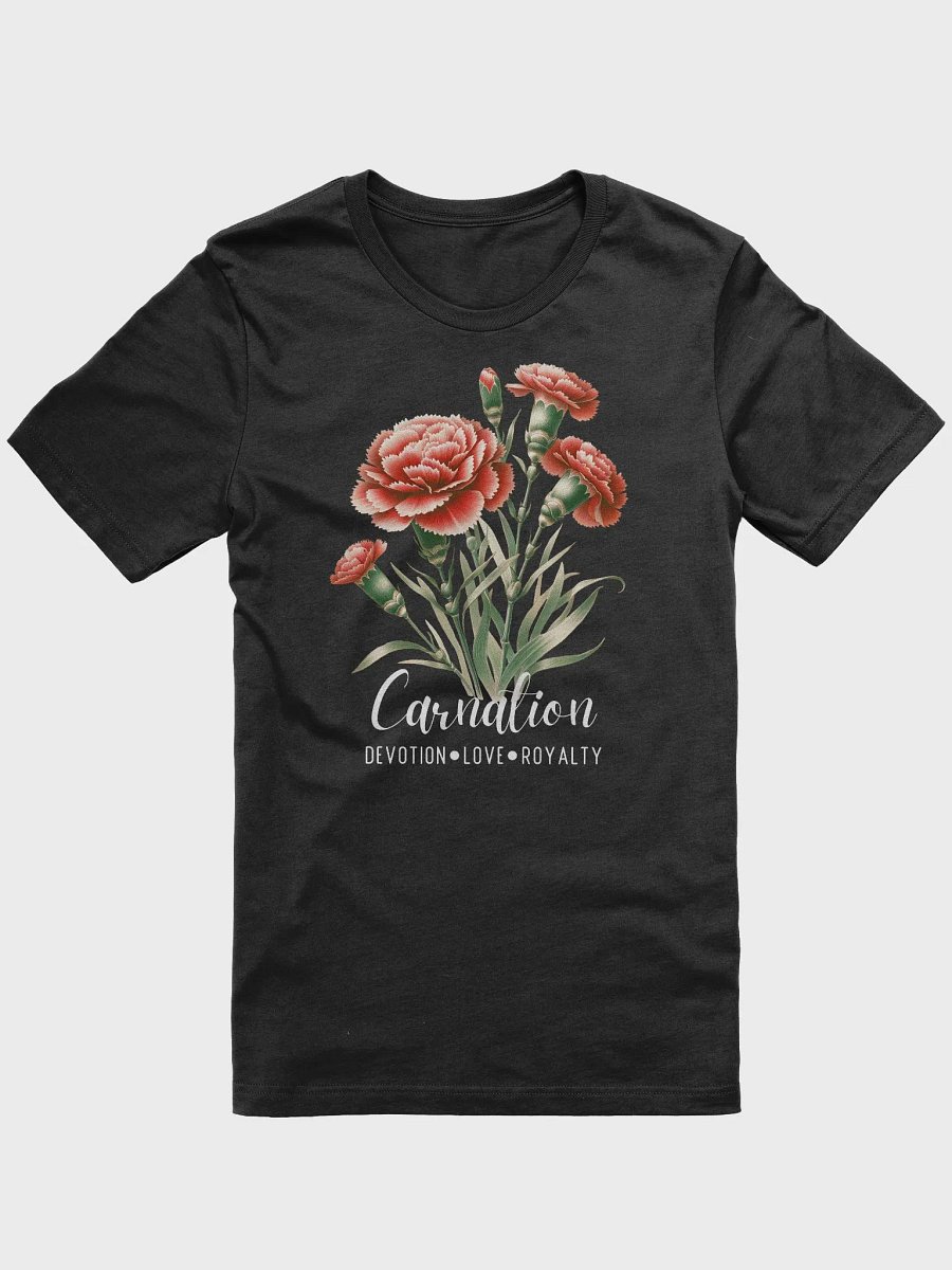Carnation Birth Month Flower Tee for January: Reflecting Devotion, Love, Royalty: Perfect Gift For Her product image (6)