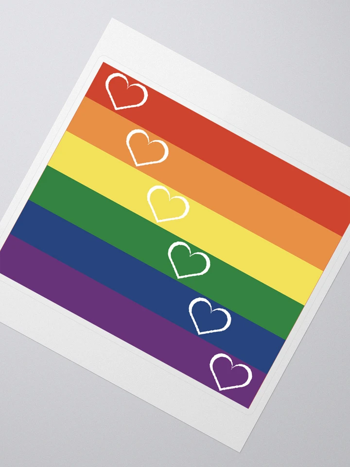 Rainbow Pride with Hearts (D) - Stickers product image (5)