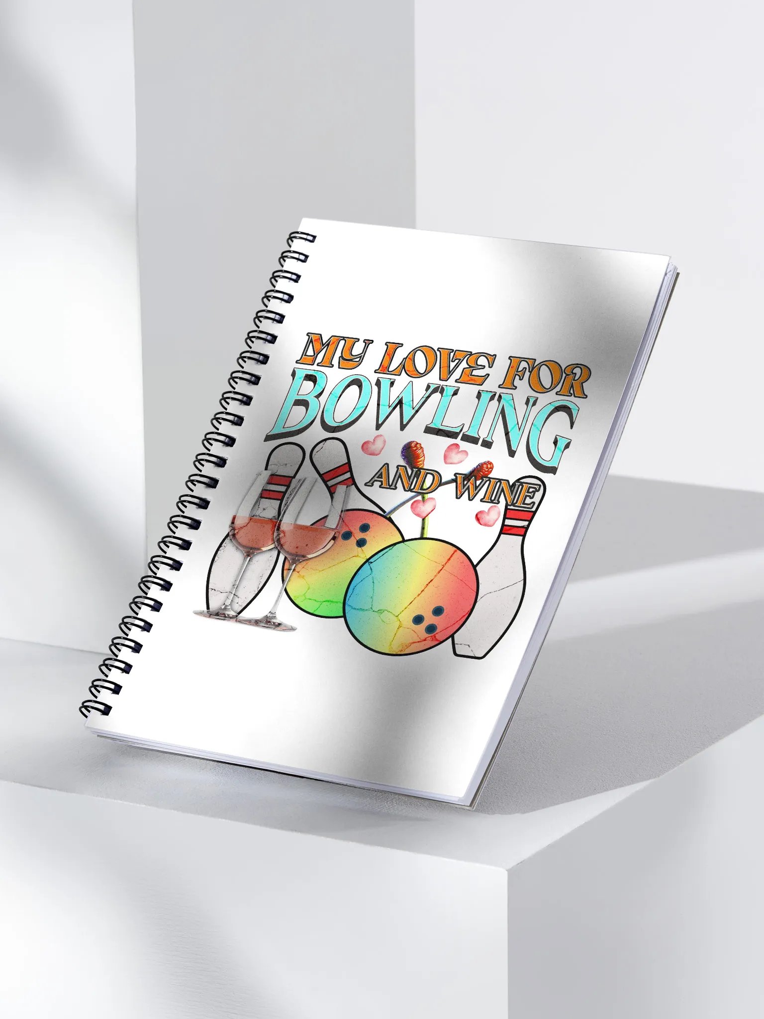 My Love For Bowling And Wine Lover's Spiral Notebook product image (3)