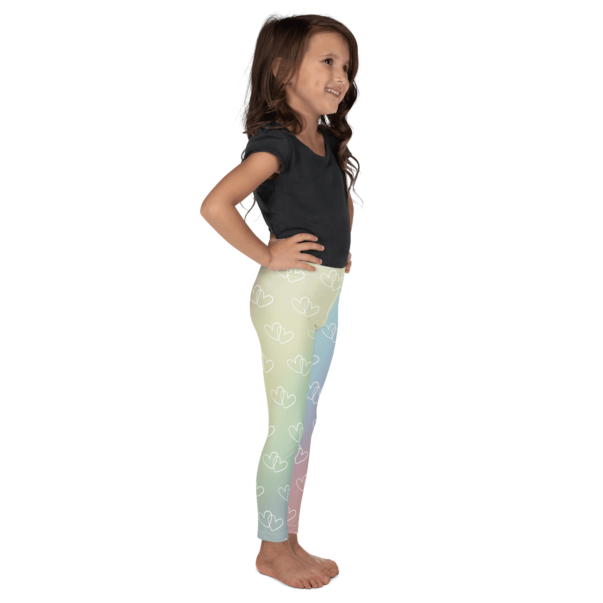 Rainbow Heart Kids Leggings product image (5)