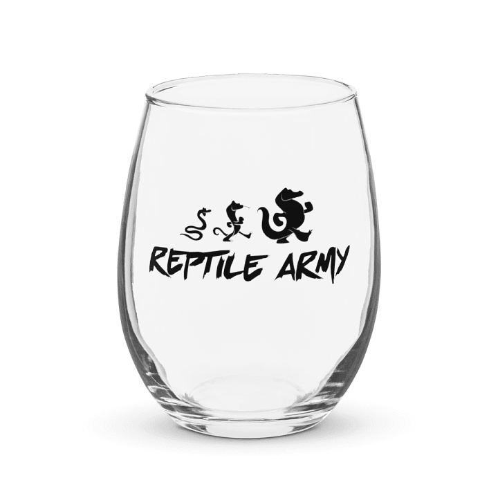 Reptile Army Stemless Wine Glass product image (1)
