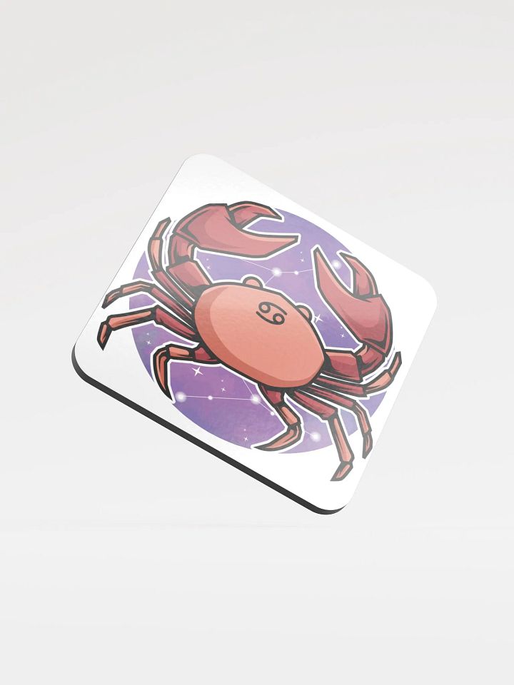 Constellation Cancer Glossed Cork Coaster product image (1)