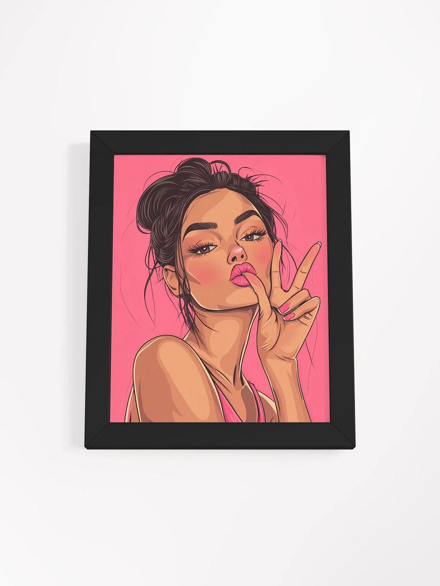 Glamorous Woman Peaceful Pink Portrait Framed Poster product image (4)