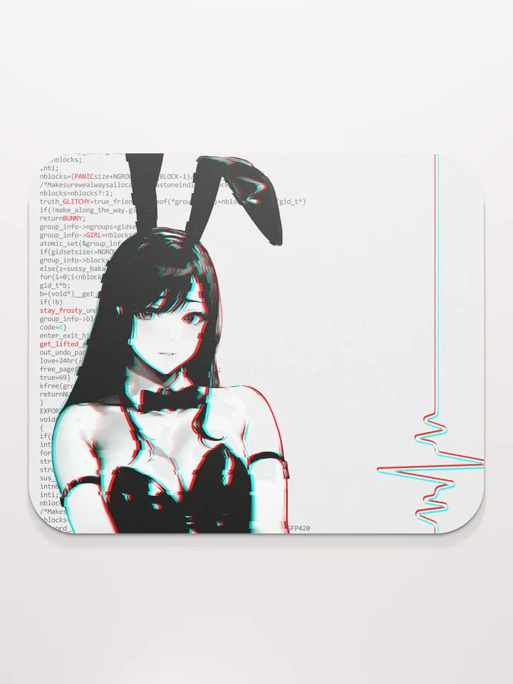 Panic Glitchy Bunnygirl Mousepad product image (2)