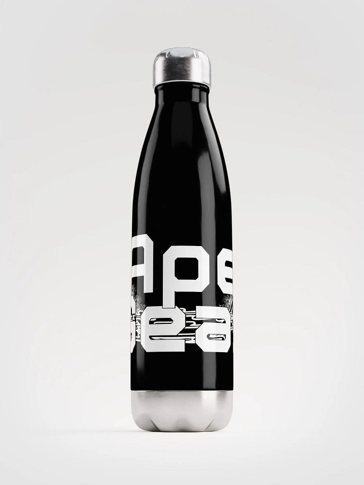 White HApex Gear Black Logo Stainless Steel Water Bottle product image (1)