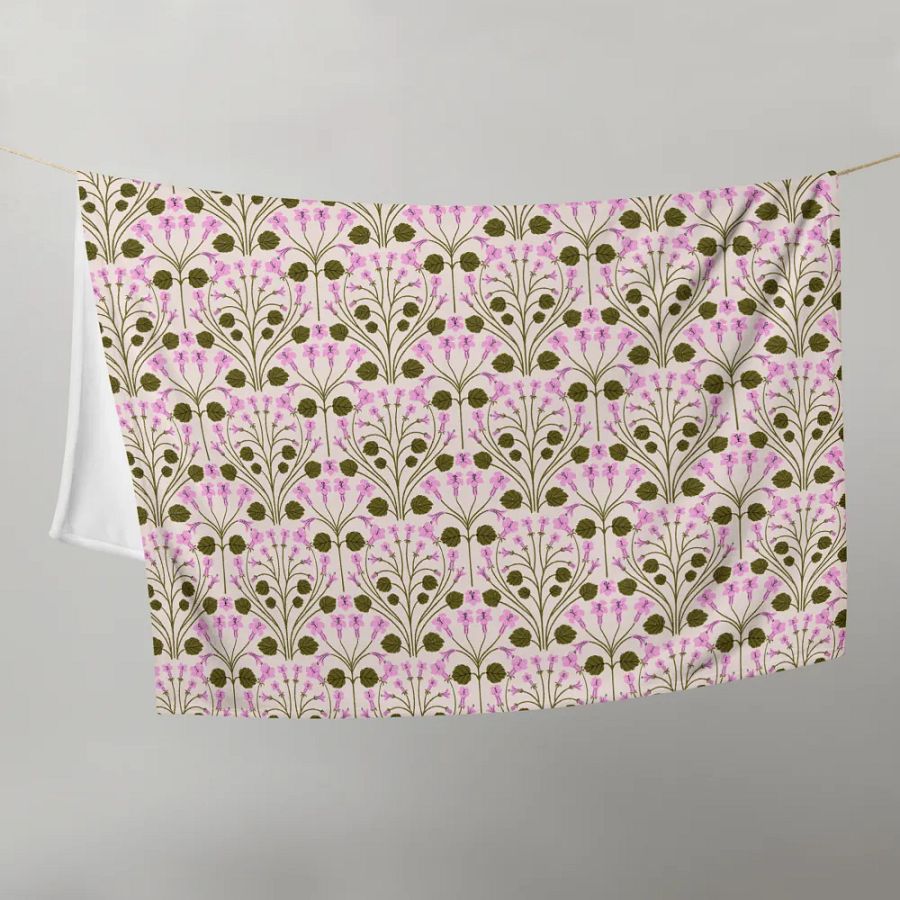 Alpine Serenity - Pink and Green - Throw Blanket product image (11)