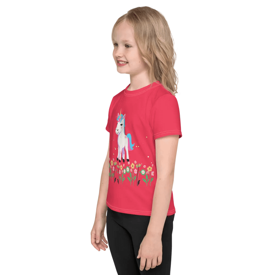 Smiling Unicorn All-Over Print Kids T-Shirt product image (3)