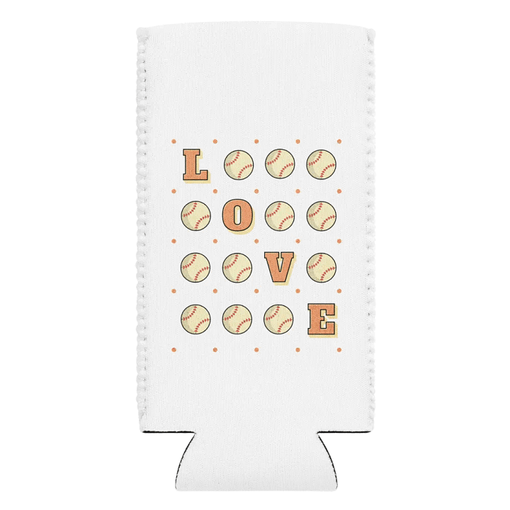 Love Baseball Square Letter Coozie Can Cooler product image (2)