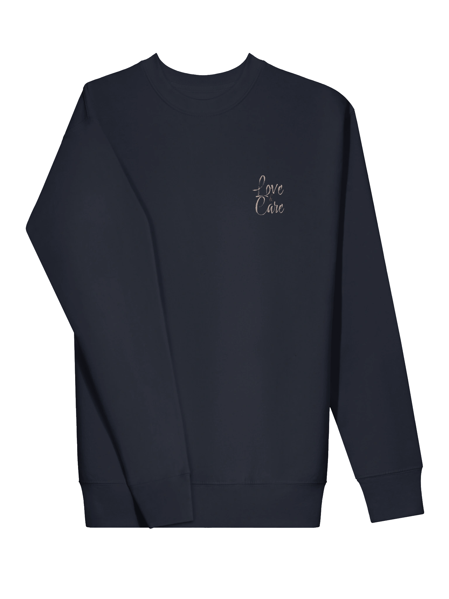 “Love Loudly, Care Deeply” Premium Navy Sweatshirt – Unisex Fit product image (3)