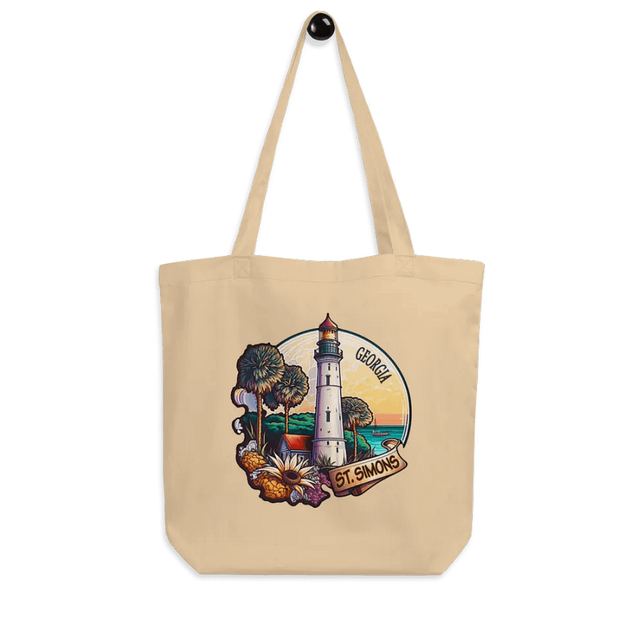 Saint Simons Island Scenic Lighthouse Tote Bag product image (8)
