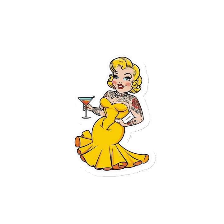 Vintage Vixen Martini Magnet product image (2)