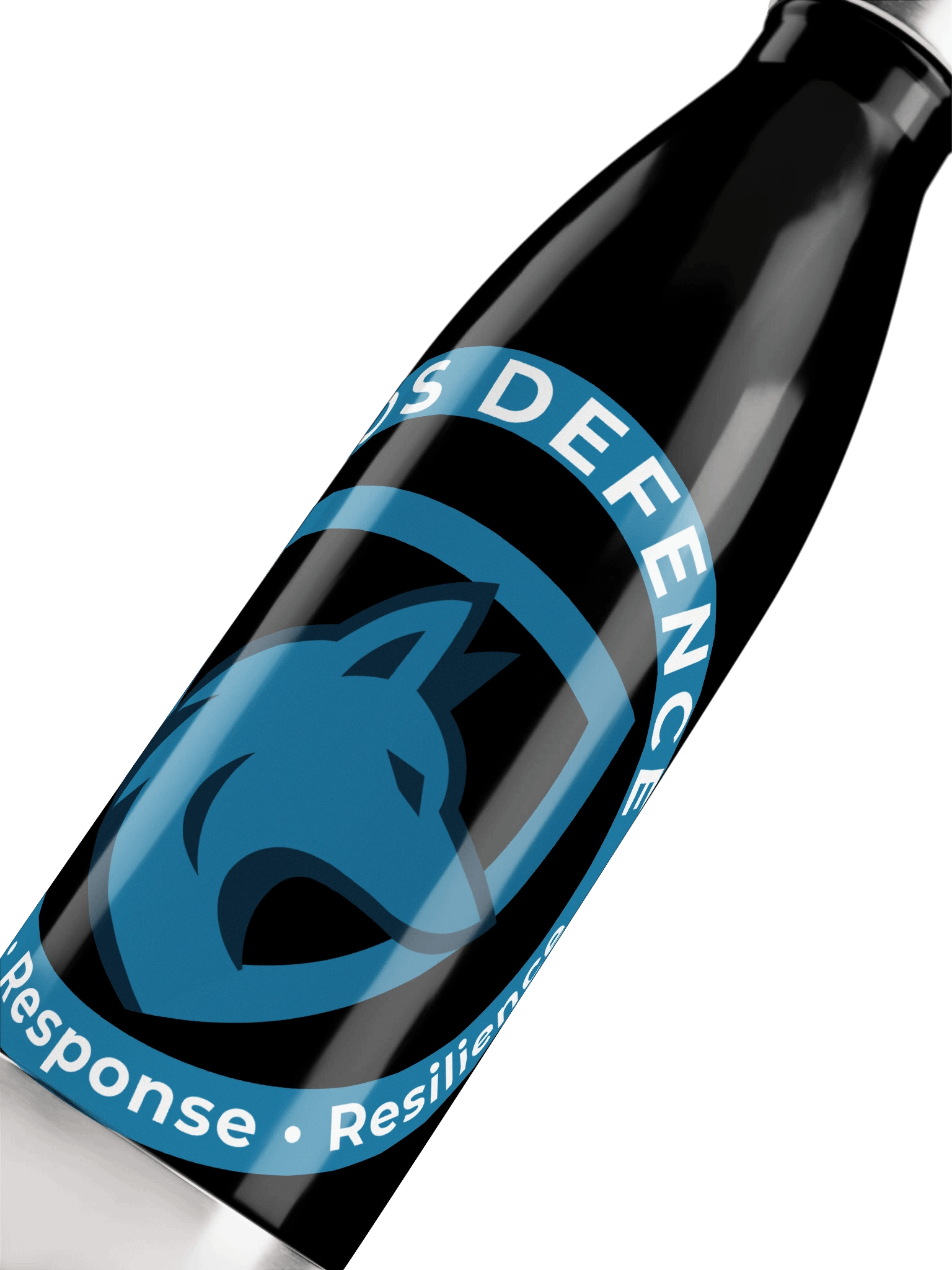 Lykos Defence Wolf Logo Stainless Steel Water Bottle product image (5)