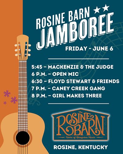 We have another great show for you this Friday night at The Rosine Barn! Note we'll be starting 15 minutes early so we have a...