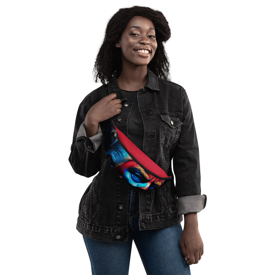 Blue and Red Cross Body Satchel product image (6)