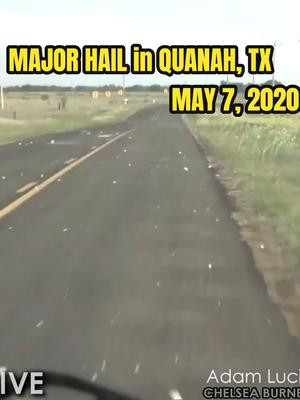 Large hail blasts down in Quanah #Texas on May 7, 2020. Video from our chasers Trey, Chelsea and Adam. #hailstorm #damage #weather