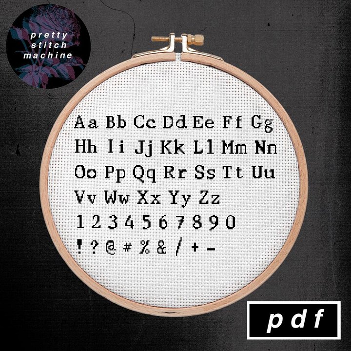 Serif Typewriter Alphabet / Font Pattern product image (1)