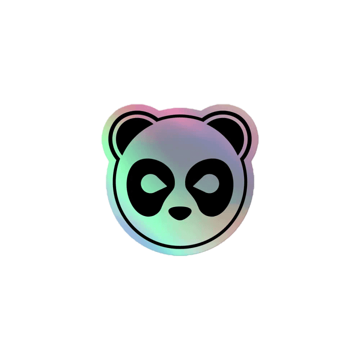 Holographic Panda Logo Sticker product image (1)