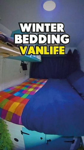 Winter Bedding is Officially On! 😑 

#martinandshirley #vanlife #vandweller #fulltimevanlife #vanlifediaries #mandsvanlife #v...