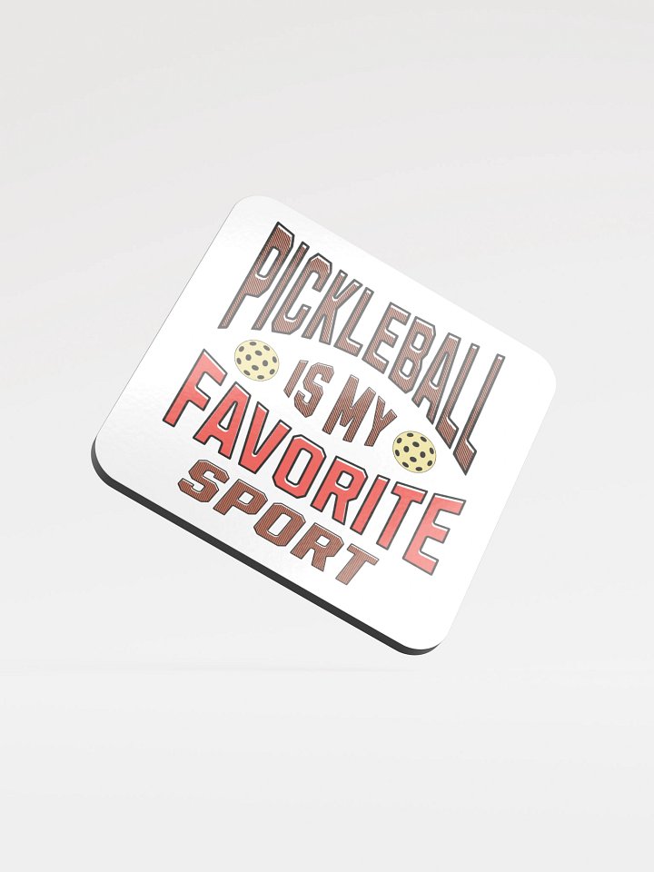 Pickleball Is My Favorite Sport Passion Cork Coaster product image (2)