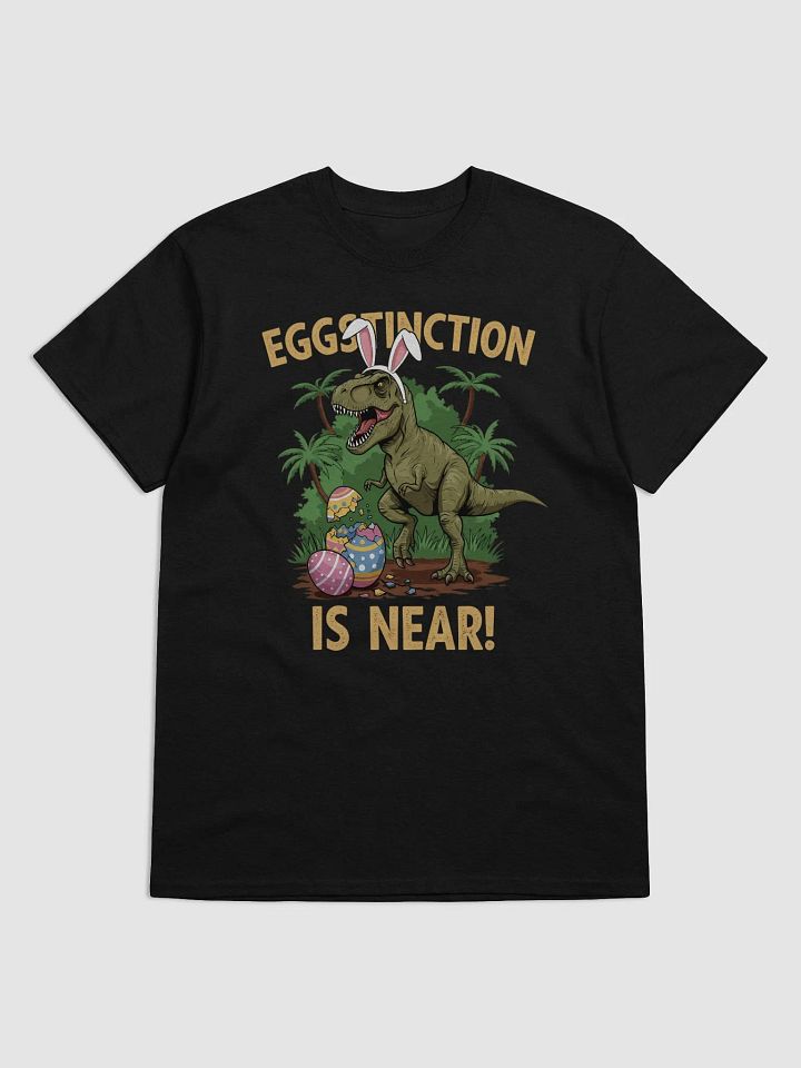 Funny Easter Dinosaur T-Shirt – Eggstinction Is Near product image (2)
