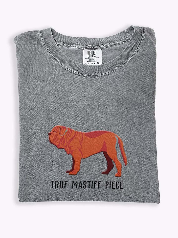 True Mastiff-Piece T-Shirt(Embroidered) of a Neapolitan Mastiff(Red) product image (1)