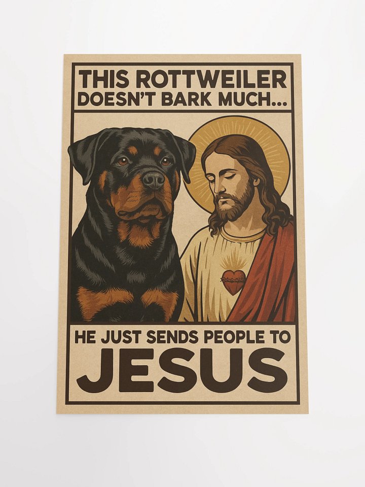This Rottweiler Doesn’t Bark Much… He Just Sends People to Jesus. product image (1)
