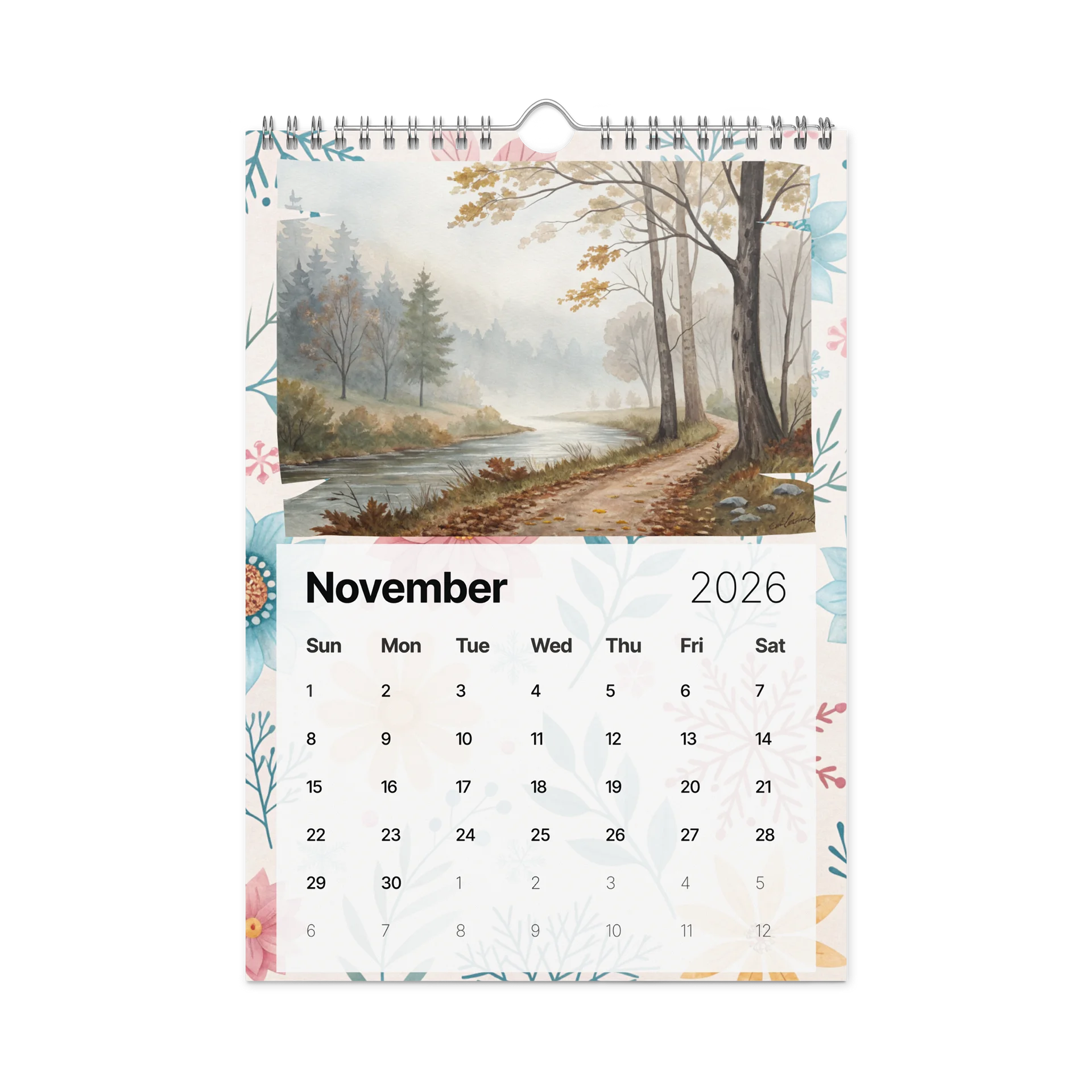 The Art of the Seasons – Watercolor Wall Calendar 2026 product image (11)