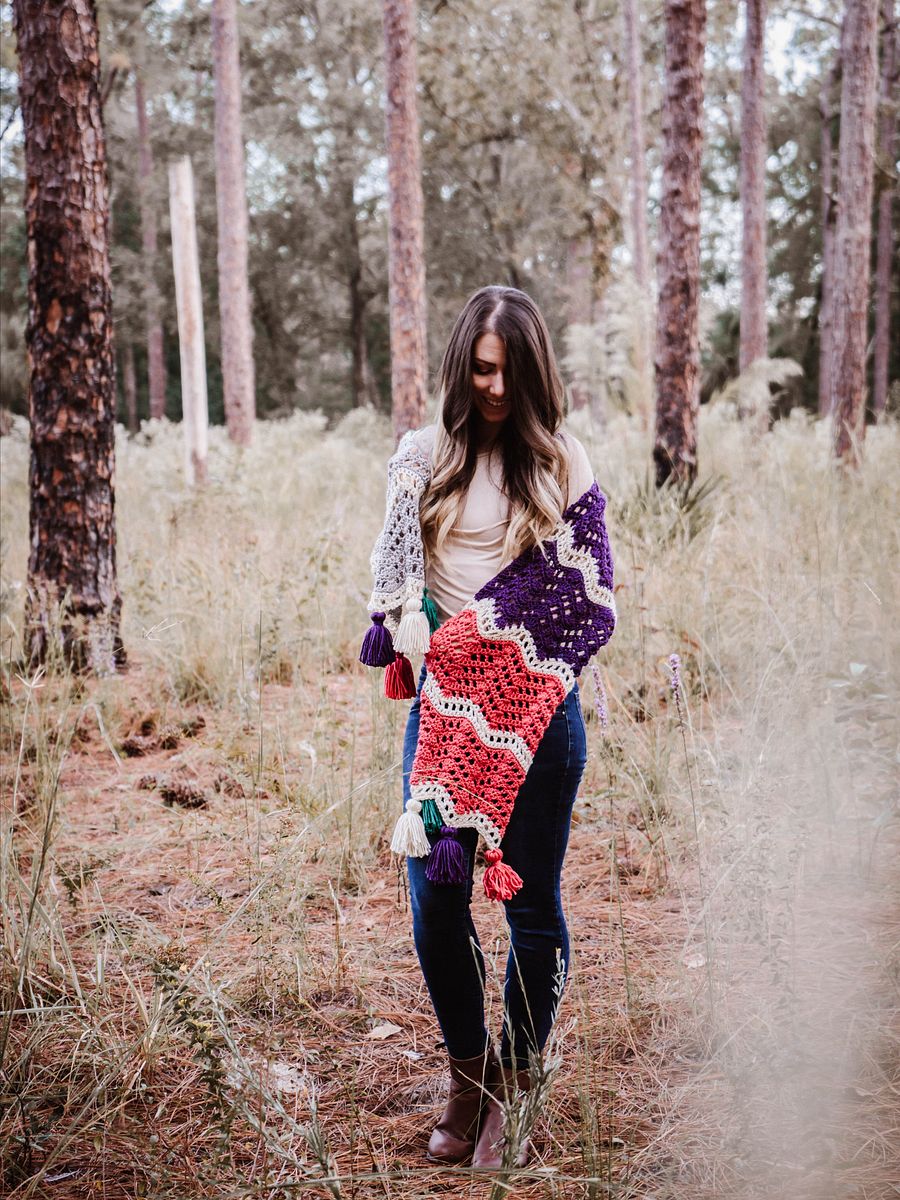 Easy Wander Crochet Wrap Pattern product image (4)