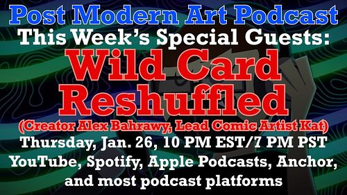 #LetBeetlejuiceSayFuck

New episode of the Post Modern Art Podcast with the return of @wildcardseries (creator Alex Bahrawy a...