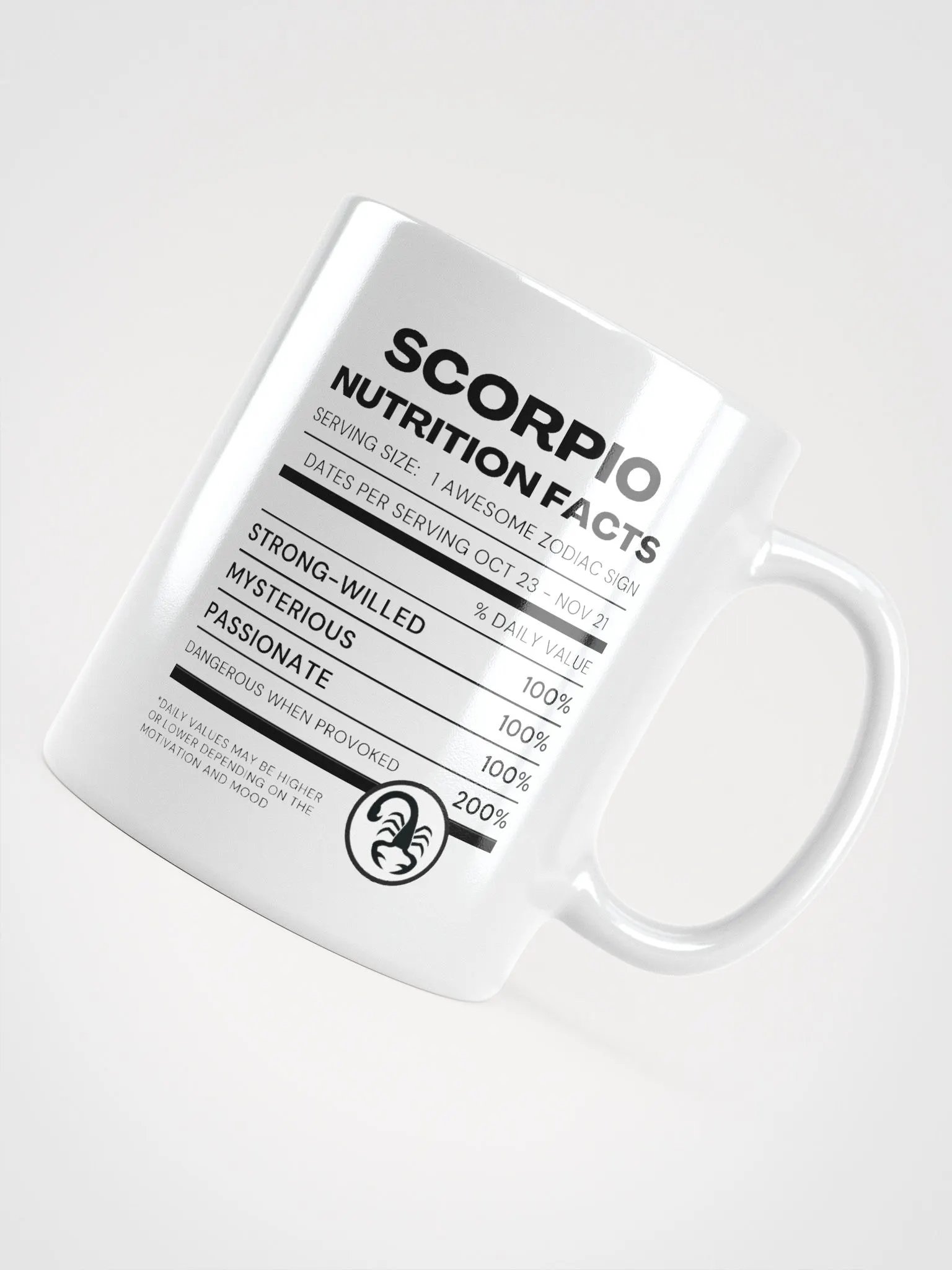 Scorpio Nutrition Facts Mug product image (5)
