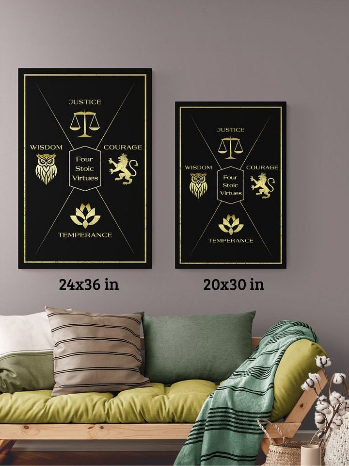 4 Stoic Virtues Matte Paper Poster product image (2)