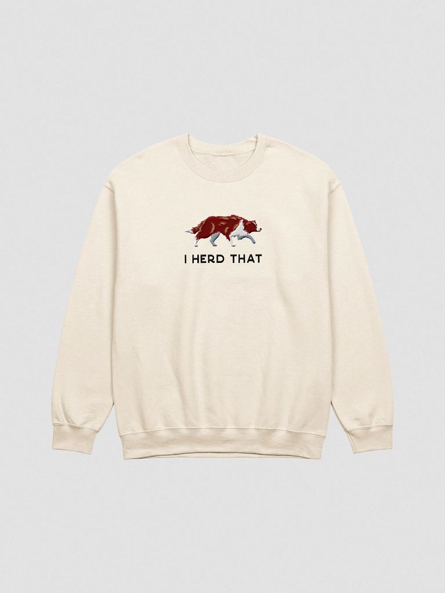 I Herd That Sweatshirt (Embroidered) of a Border Collie(Red) product image (4)