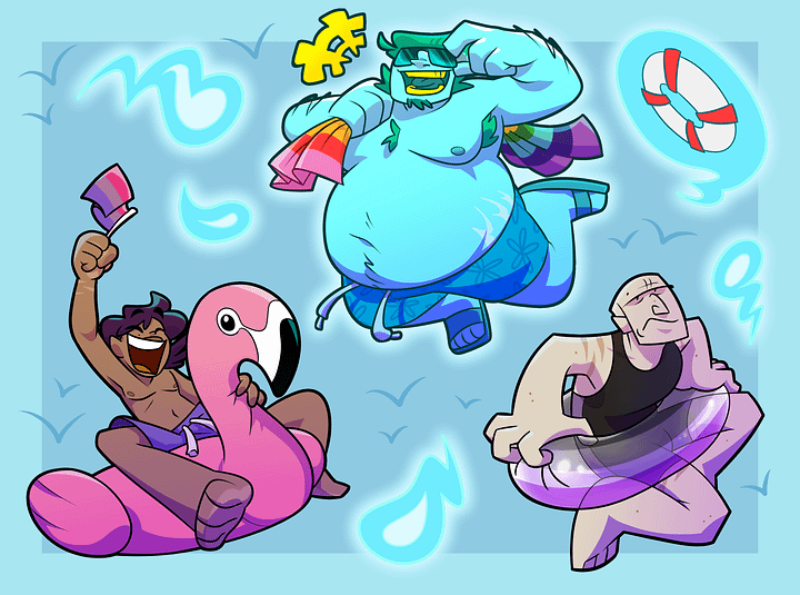 Pool Party Pride stickers product image (1)
