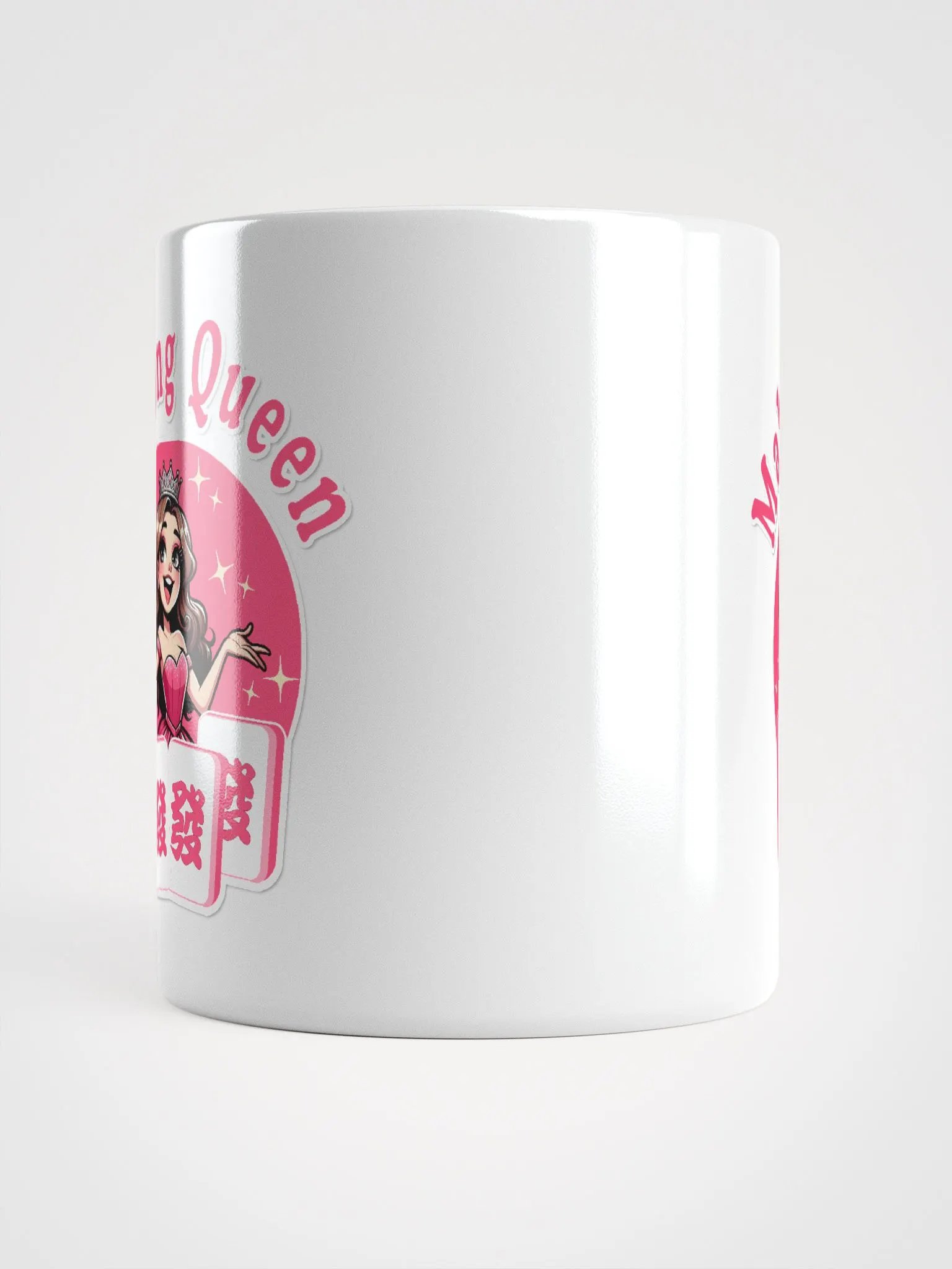 Pink Mahjong Queen WHITE COFFEE MUG product image (10)