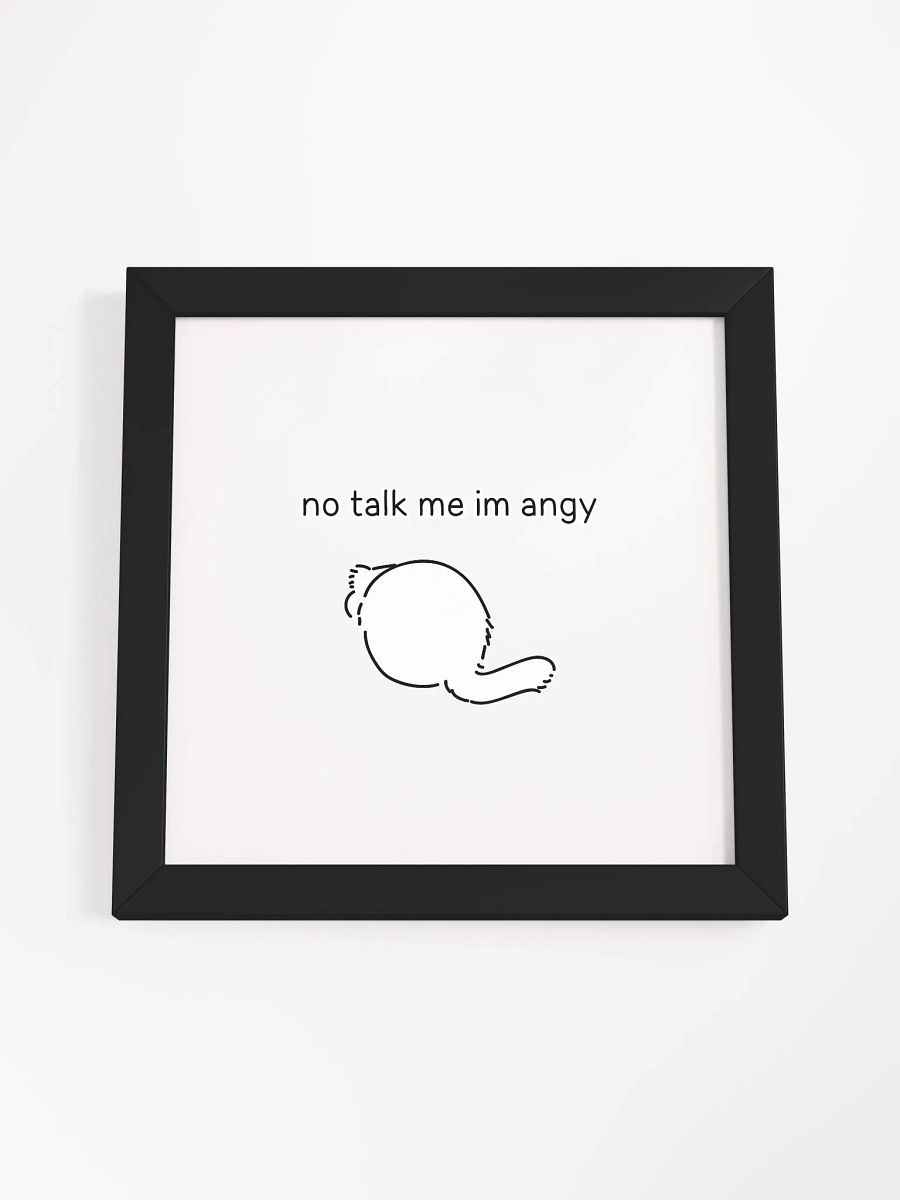 No Talk Manul Angy - Framed Print product image (4)