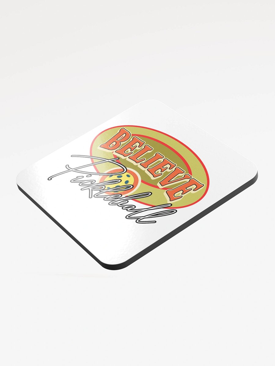 Believe Pickleball Glossed Cork Coaster product image (4)