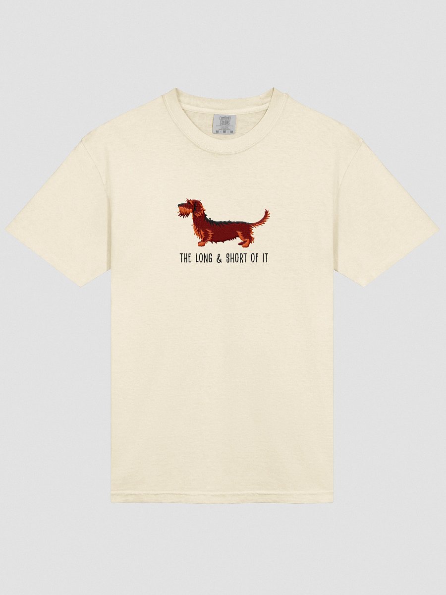 The Long & Short of It T-Shirt(Embroidered) of a Wirehaired Dachshund(Red & Tan) product image (53)