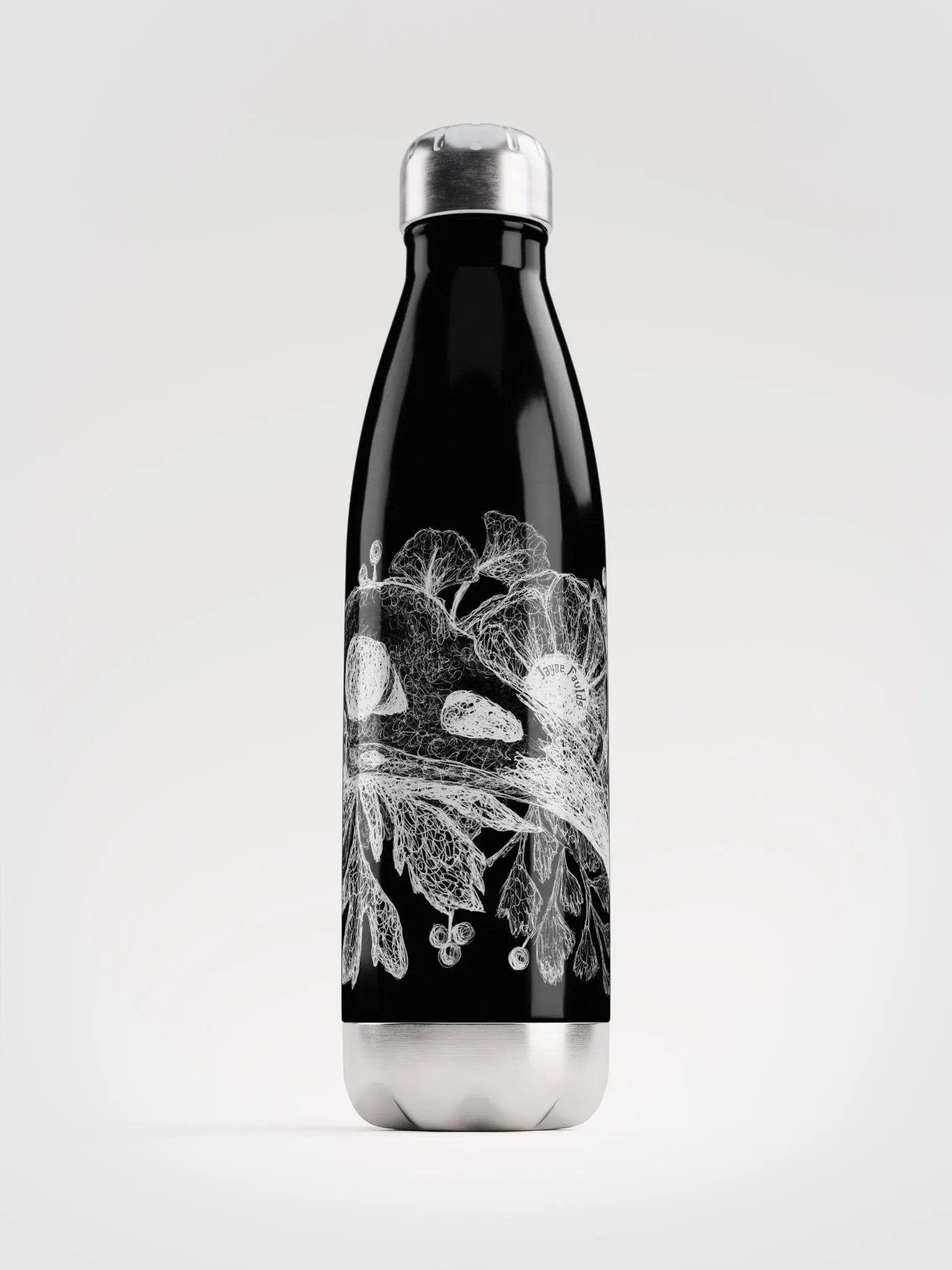 Raven Skull Stainless Steel Water Bottle product image (1)