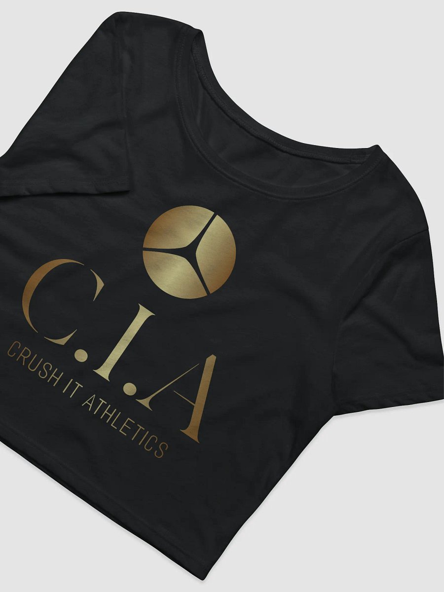 C.I.A Metallic Gold Emblem Crop Tee product image (9)